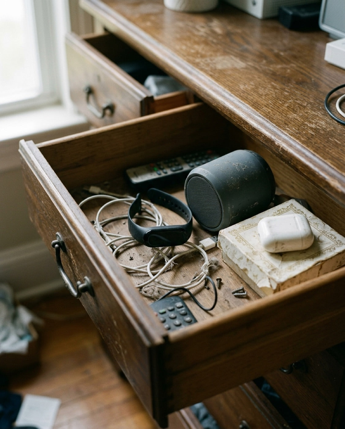 A drawer full of forgotten gadgets