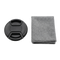 Lens cap + microfiber cloth